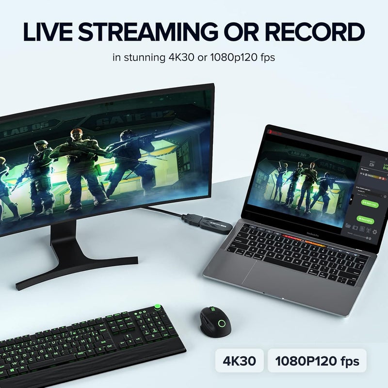 Mwin Cam Link 4K, External Camera Capture Card, 4K30/1080p120 for Streaming and Record via DSLR, Camcorder, Actioncam, Low-Latency for Video Conferencing, Live Streaming, Gaming, on OBS, Zoom, Windows - Image 4
